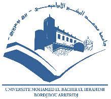 Faculty of Science and Technology-University of Mohamed Elbachir Elibrahimi-Bordj Bou Arreridj